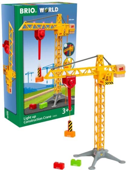 BRIO World Tårnkran med roterende tårn, magnet og lys - 33835