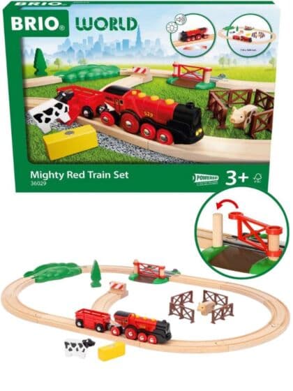 BRIO Mighty Red togsett med tog 36029 - lyd og lys