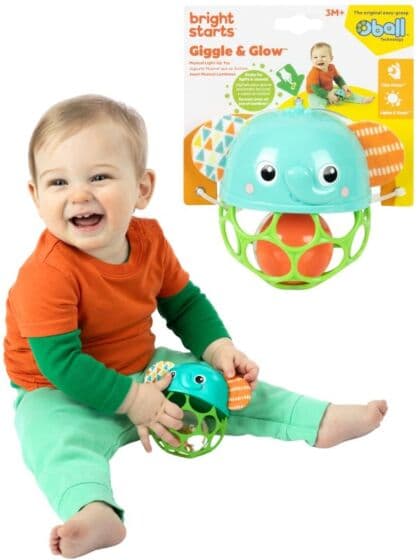 Bright Starts Oball Elefantrangle babyleke - lys