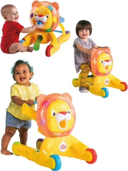 Bright Starts 3-in-1 Step n Ride Lion - lær-å-gå løve med lys og lyd