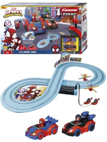 Carrera First Spidey Bilbane for de yngste - med 2 biler