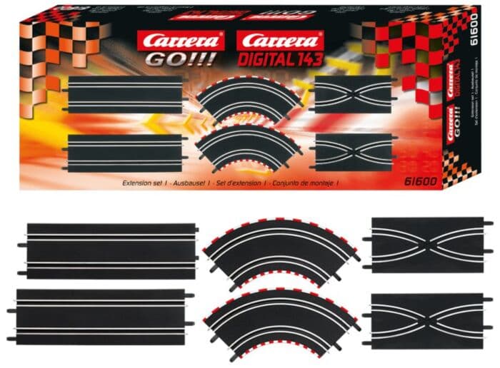 Carrera skinnesett til Carrera GO bilbaner - ca. 2,5 meter