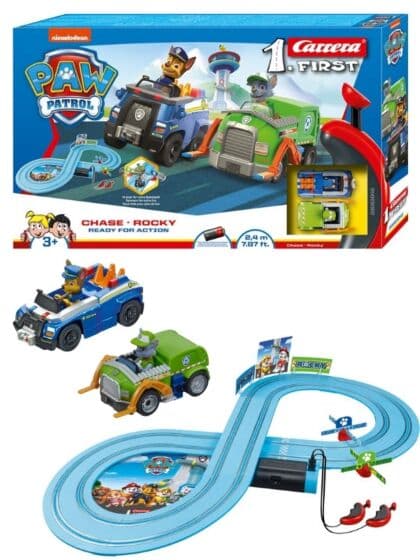 Carrera First PAW Patrol - Ready for Action bilbane med Chase og Rocky - 2,4 m