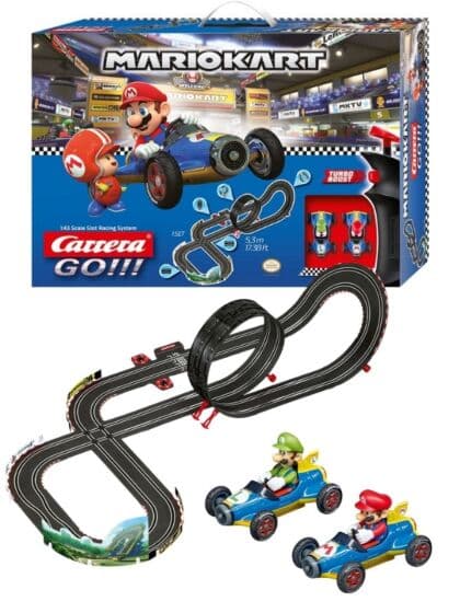 Carrera GO!!! Nintendo Mario Kart - Mach 8 bilbane med loop og fly-over - 5,3 m