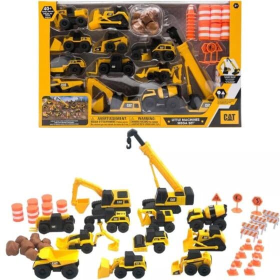 CAT Little Machines Mega Set Anleggsmaskiner og tilbehør - 41 deler