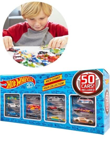 Hot Wheels 50 bilpakke – klassisk samlesett med 50 unike metallbiler