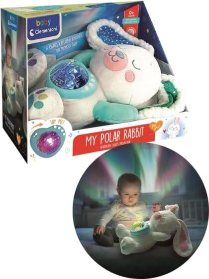 Clementoni Baby Kaninbamse med nordlys og musik