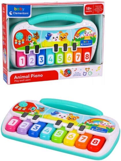 Clementoni Baby Piano med dyrelyder og musikk