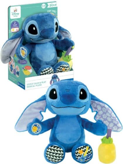 Clementoni Disney Stitch interaktiv bamse med musikk - 30 cm