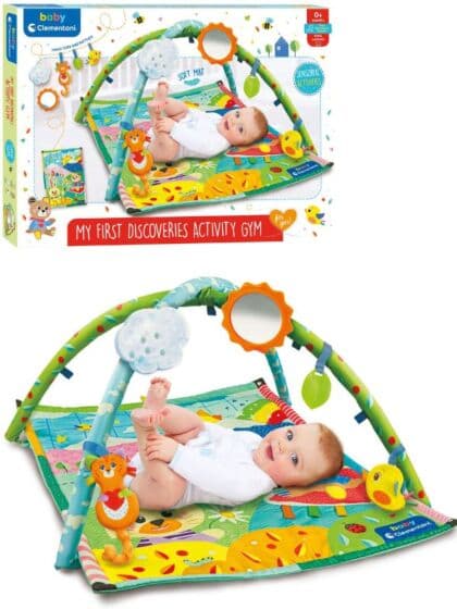 Clementoni Babygym Mine Første Oppdagelser aktivitetsteppe med 5 tilbehør
