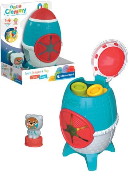 Clementoni Soft Clemmy romrakett med 5 myke klosser