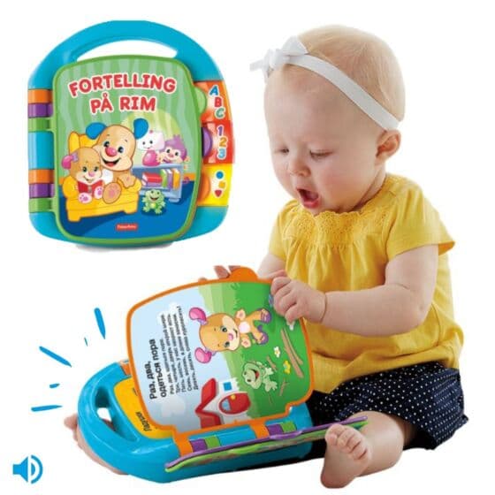 Fisher Price Laugh and Learn Fortelling på rim - interaktiv bok med lys og lyd - norsk versjon