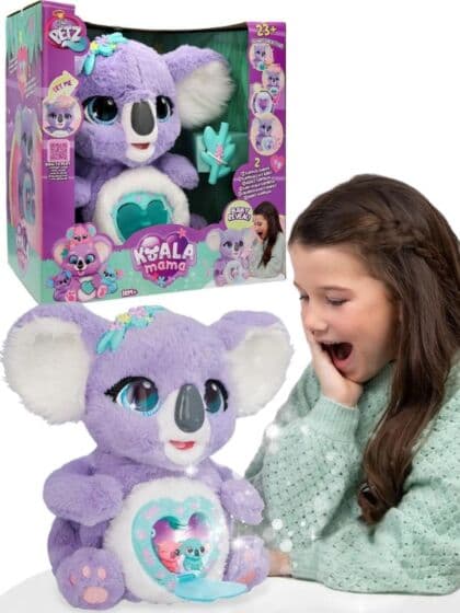 Club Petz Koala Mama - interaktiv bamse med lyder og 2 babyer