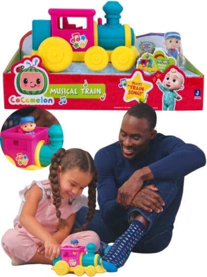 CoComelon musikalsk tog med konduktør JJ-figur