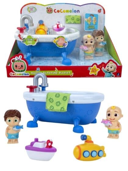 CoComelon musikalsk badetid - interaktivt lekesett med musikk - med JJ og TomTom figurer