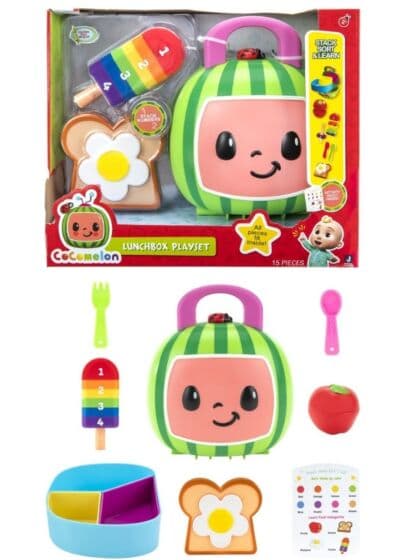 CoComelon Matpakke lekesett med koffert og tilbehør - 15 deler