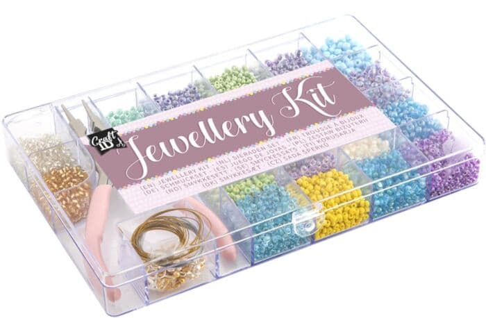 Smykkesett med Rocaille perler i 20 farger