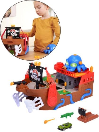Dickie Toys Piratskip med lyd og lys - med tilbehør