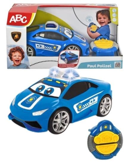 Dickie Toys RC Happy IRC Pauly Police bil med blålys - 27 cm
