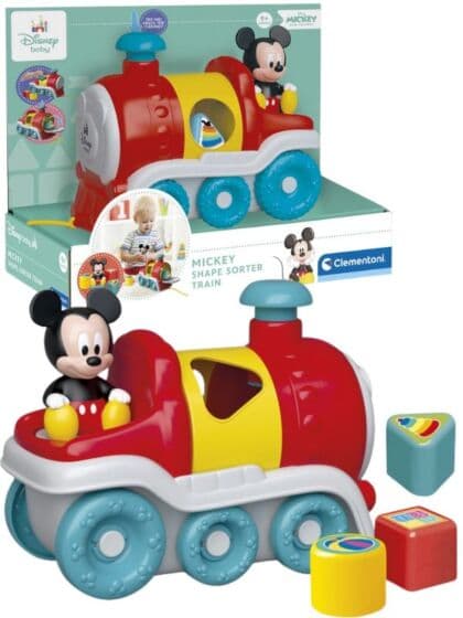Clementoni Baby Disney Mikke Mus tog med klosser