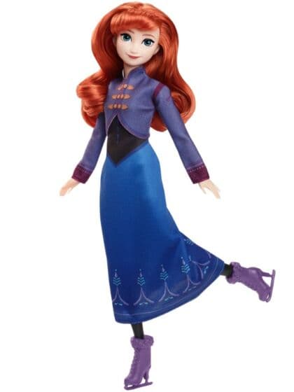 Disney Frozen Winter Festival Anna dukke med kjole og skøyter
