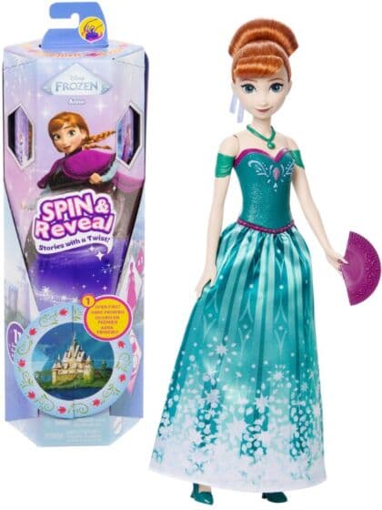 Disney Frozen Spin & Reveal Anna dukke med tilbehør