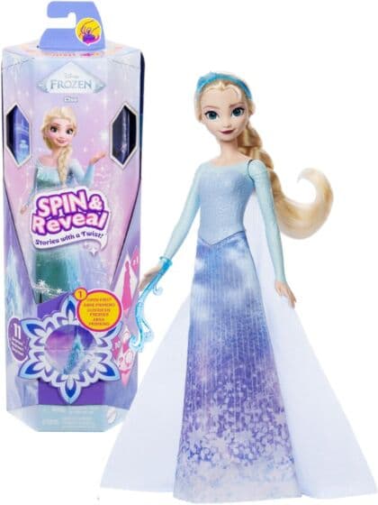 Disney Frozen Spin & Reveal Elsa dukke med tilbehør