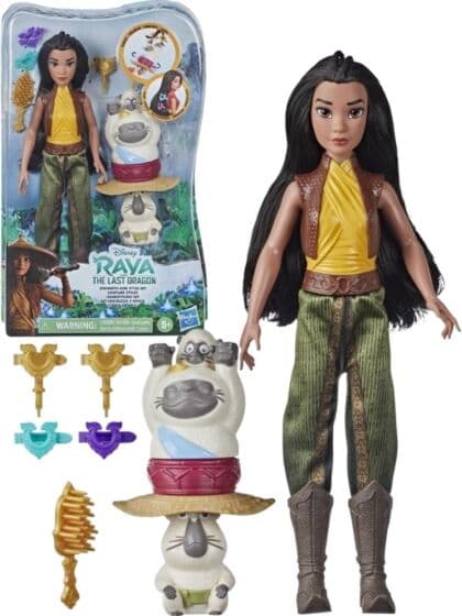 Disney Princess Raya and the last Dragon dukke med hårtilbehør - 30 cm