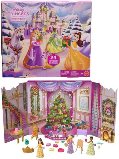 Disney Princess julekalender med 3 figurer og mengder av tilbehør