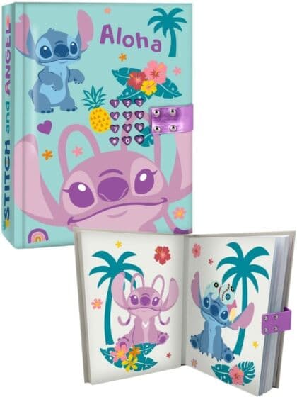 Disney Stitch Dagbok med kodelås