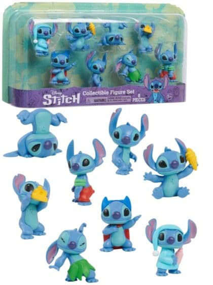 Disney Stitch Figursett - 8 stk 7 cm
