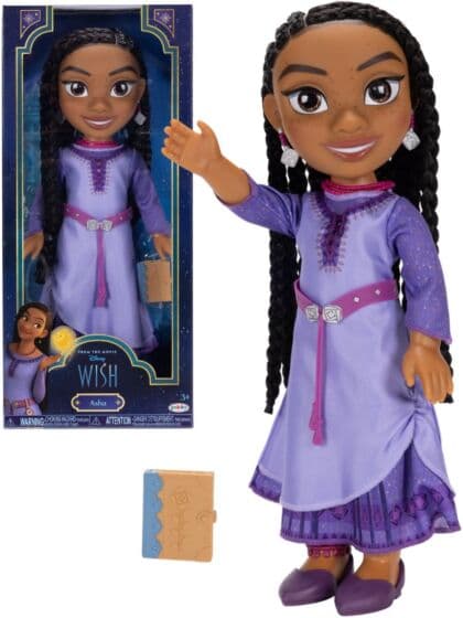 Disney Wish Asha dukke med dagbok - 38 cm