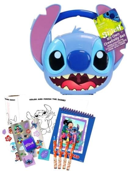 Disney Stitch kreativitetsett i koffert - tegn, farg og dekorer