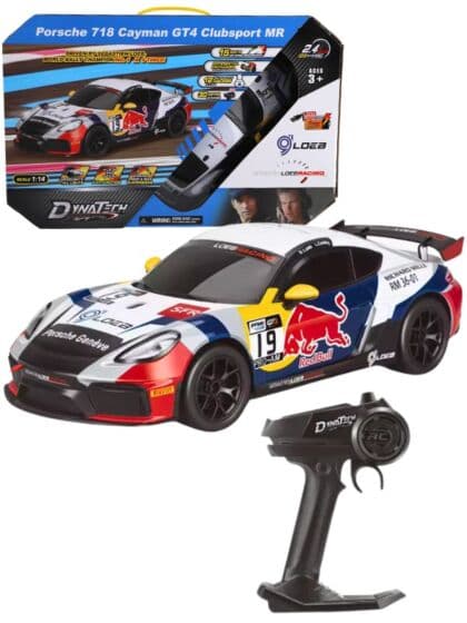 Radiostyrt bil Porsche Cayman GT4 Clubsport MR med lys og fjæring - 31 cm