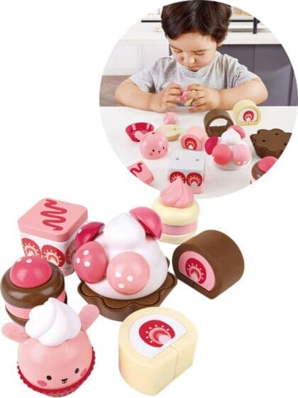 Hape Jordbærdessert lekemat - 7 kaker og bakster