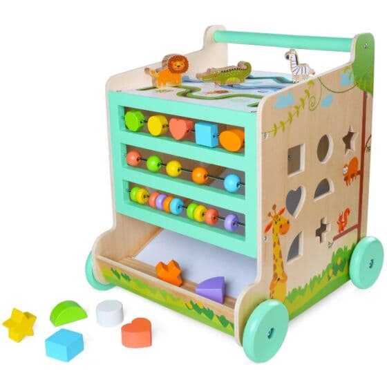 EduFun lær-å-gå vogn og aktivitetsleke i tre - 9 aktiviteter