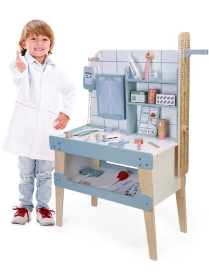 EduFun Mini-legekontor i tre med 20+ tilbehør - 87 cm