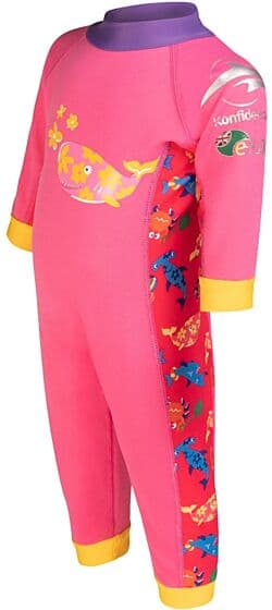 Konfidence Splashy svømmedrakt 12-24 mnd - rosa med hval
