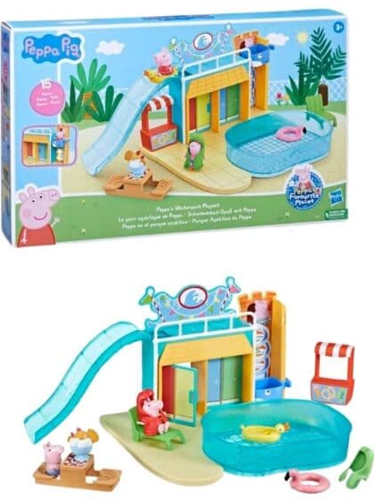 Peppa Gris vannpark lekesett med 2 figurer og tilbehør