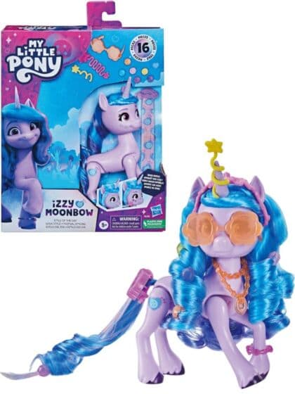 My Little Pony Izzy Moonbow ponnifigur med 16 tilbehør