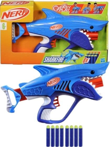 Nerf Junior Wild Sharkfire blaster med 8 dartpiler