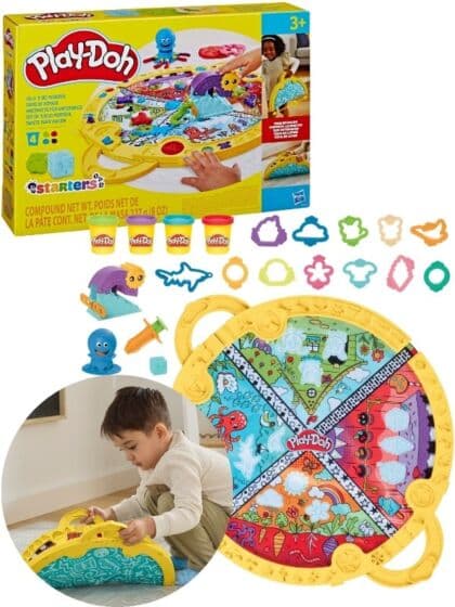 Play Doh Fold and Go startsett med sammenleggbart aktivitetsteppe og tilbehør