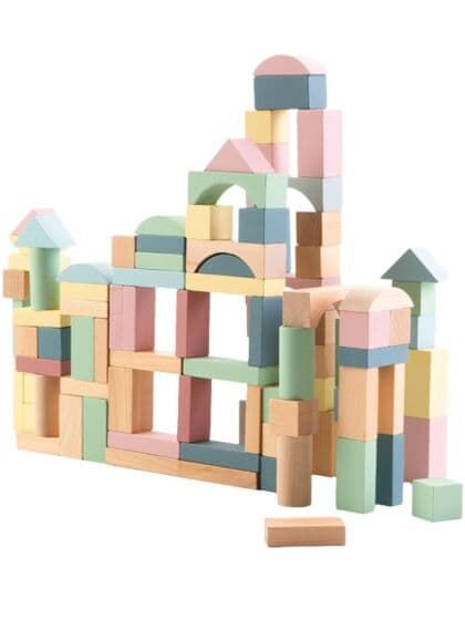 Fargerike treklosser i pastell - 100 stk