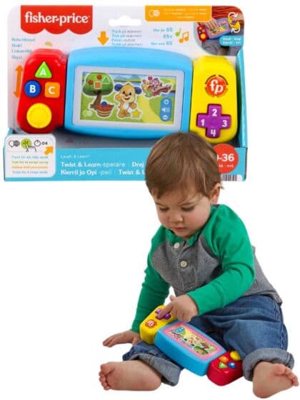 Fisher Price Twist & Learn spillkonsoll med lys, musikk og setninger - norsk talespråk