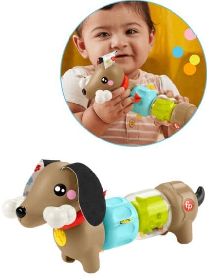 Fisher Price Click & Spin aktivitetsleke med lyder - hund