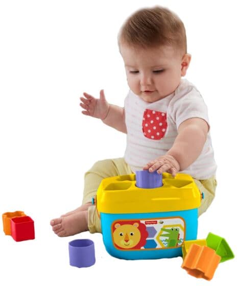 Fisher Price putteboks med fargerike klosser - 11 deler