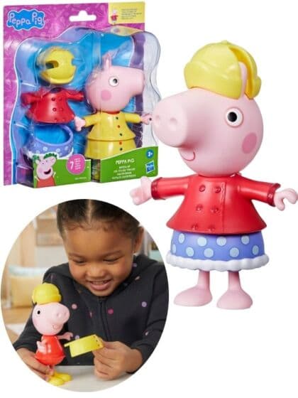 Peppa Gris figur med klær og tilbehør - 15 cm