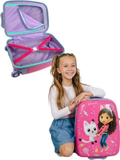 Gabbys Dukkehus trillekoffert til barn - 23 liter