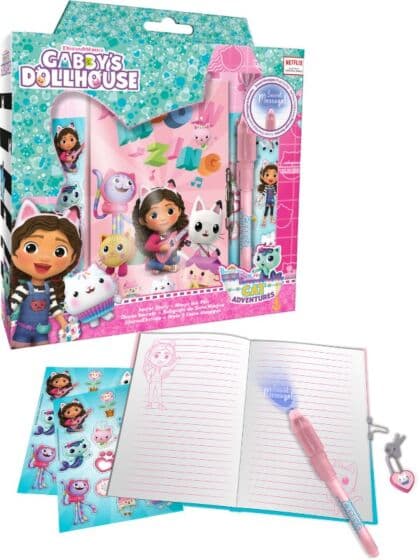 Gabbys Dukkehus dagbok med lås og magisk penn