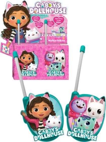 Gabbys Dukkehus 3D Walkie talkies med 50 meters rekkevidde